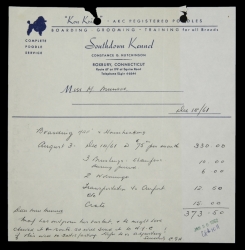 MARILYN MONROE INVOICE FOR BOARDING MAF