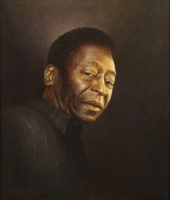 PELÉ 2012 PORTRAIT PAINTING