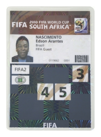 PELÉ 2010 FIFA WORLD CUP CREDENTIAL