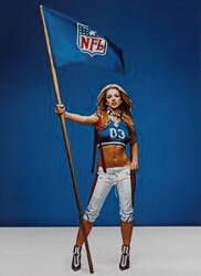 BRITNEY SPEARS RED, WHITE AND BLUE NFL ENSEMBLE - 2