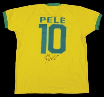 PELÉ SIGNED BRAZIL JERSEY