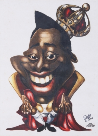 PELÉ THE KING CARICATURE