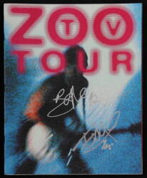 BONO AND THE EDGE SIGNED ZOO TV TOUR PROGRAM