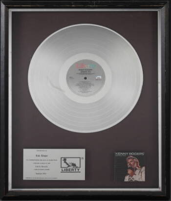 KENNY ROGERS RECORD AWARD FROM LIBERTY RECORDS
