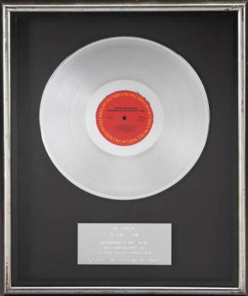 BRUCE SPRINGSTEEN "PLATINUM" RECORD AWARD