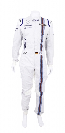 ADRIAN SUTIL 2015 F1 TEST/PRACTICE WORN WILLIAMS FIRESUIT