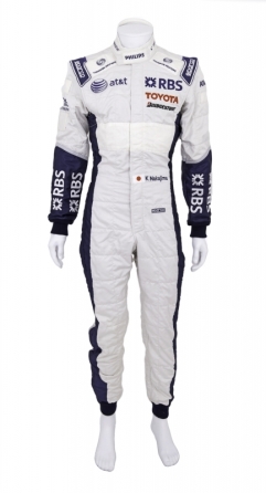 KAZUKI NAKAJIMA 2008 F1 RACE WORN WILLIAMS FIRESUIT