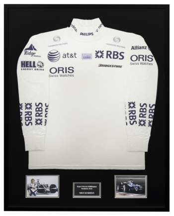 NICO ROSBERG RACE WORN WILLIAMS F1 SHIRT DISPLAY