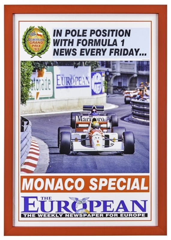 1993 FORMULA 1 MONACO SPECIAL GRAND PRIX RACING POSTER