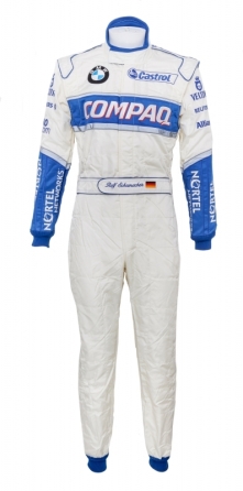 RALF SCHUMACHER 2001 WILLIAMS F1 INTERVIEW RACE SUIT