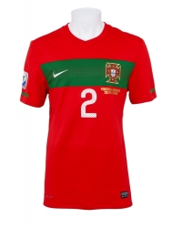 BRUNO ALVES 2010 FIFA WORLD CUP PORTUGAL MATCH WORN JERSEY WITH GETTY IMAGES FINE ART GALLERY PRINT