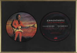JOHN ENTWISTLE SIGNED "TOO LATE THE HERO" 45RPM