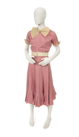 JUDY GARLAND LIFE BEGINS FOR ANDY HARDY GINGHAM DRESS AND STUDIO IMAGE