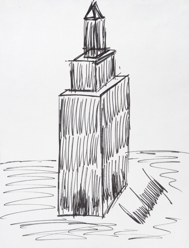 DONALD TRUMP DRAWING OF EMPIRE STATE BUILDING