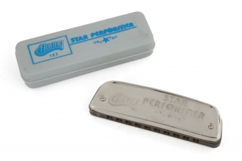 NEIL YOUNG STAGE USED HUANG HARMONICA