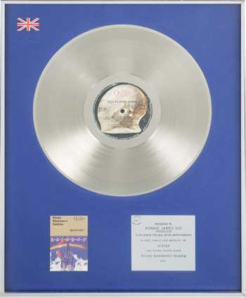 RONNIE JAMES DIO RAINBOW RECORD AWARD