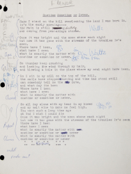 BERNIE TAUPIN ELTON JOHN “ONE TIME, SOMETIME OR NEVER” ORIGINAL WORKING LYRICS AND MUSICAL NOTATIONS BY ELTON JOHN