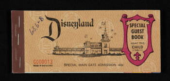 DISNEYLAND COMPLETE JUNIOR TICKET BOOK