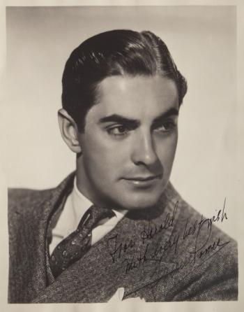 HAROLD LLOYD TYRONE POWER SIGNED PHOTOGRAPH