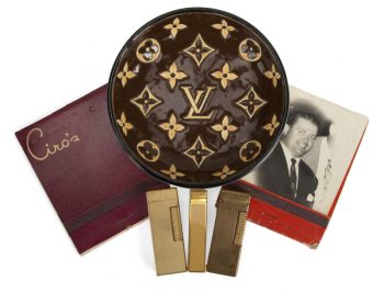 ROSE MARIE LOUIS VUITTON ASHTRAY AND LIGHTERS