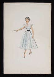 ELIZABETH TAYLOR COSTUME SKETCH BY EDITH HEAD