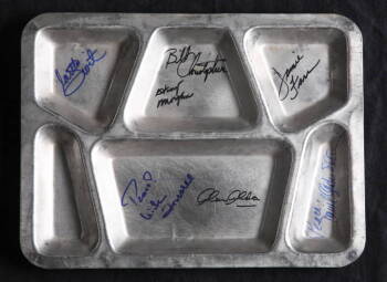 SIGNED "M*A*S*H" ALUMINUM MESS HALL FOOD PLATE