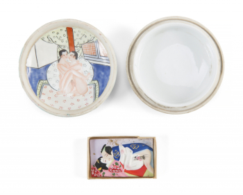 HUGH HEFNER EROTIC ASIAN VANITY PORCELAIN