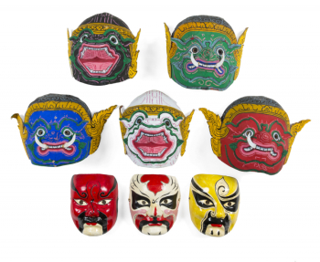 BOB MACKIE PAINTED INDONESIAN MASKS