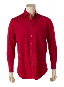 BURT REYNOLDS CLASSIC CUSTOM-TAILORED RED DRESS SHIRT