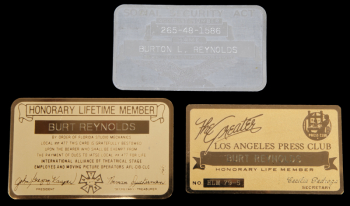 BURT REYNOLDS ID / MEMBERSHIP CARDS