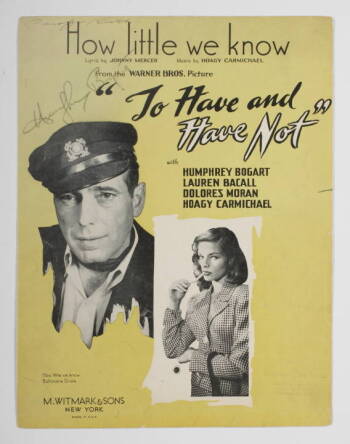 HUMPHREY BOGART SIGNED SHEET MUSIC