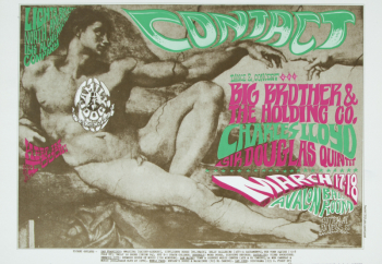 JANIS JOPLIN BIG BROTHER & THE HOLDING COMPANY CONTACT CONCERT POSTER •