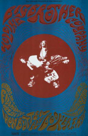JANIS JOPLIN BIG BROTHER & THE HOLDING COMPANY WINTERLAND CONCERT POSTER •