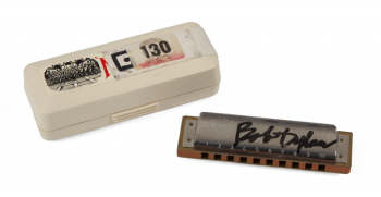 BOB DYLAN SIGNED AND STAGE PLAYED HARMONICA •