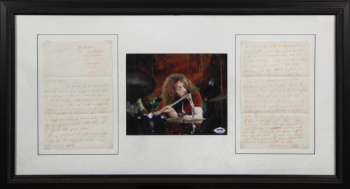 IAN ANDERSON HANDWRITTEN LETTER AND SIGNED PHOTOGRAPH