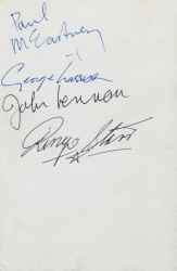 THE BEATLES SIGNED PROMOTIONAL CARD • - 2