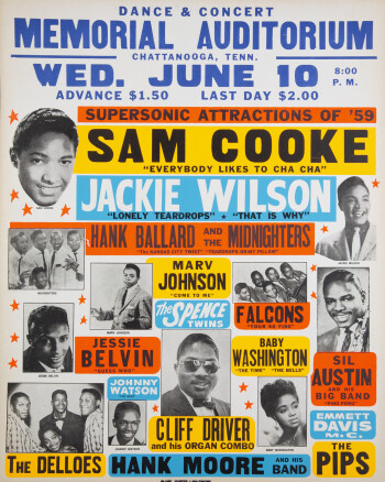 SAM COOKE AND OTHERS CONCERT POSTER FROM 1959