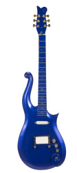 PRINCE OWNED AND PLAYED ORIGINAL CLOUD 2 “BLUE ANGEL” GUITAR, 1984 - WITH ROADCASE, MAGAZINE AND PHOTO