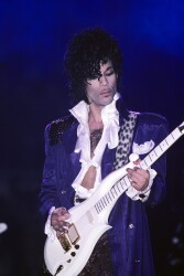PRINCE OWNED AND PLAYED ORIGINAL CLOUD 2 “BLUE ANGEL” GUITAR, 1984 - WITH ROADCASE, MAGAZINE AND PHOTO - 10