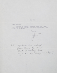 MARILYN MONROE RECEIVED LETTER