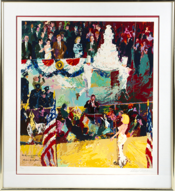 MARILYN MONROE AND JFK-RELATED LIMITED EDITION PRINT SIGNED BY LEROY NEIMAN