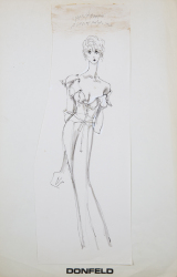 MARILYN MONROE "A LOSS OF ROSES" COSTUME SKETCH