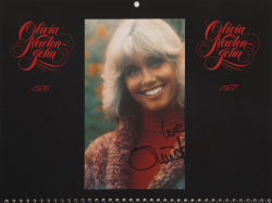 OLIVIA NEWTON-JOHN SIGNED 1976-1977 CALENDAR