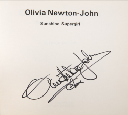OLIVIA NEWTON-JOHN SIGNED VINTAGE BOOKS - 2