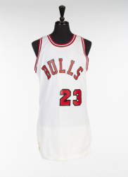 MICHAEL JORDAN PHOTO-MATCHED 1984 HISTORIC SIGNING DAY FIRST CHICAGO BULLS OFFICIAL NBA GAME JERSEY