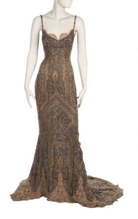 PAZ DE LA HUERTA 2011 GOLDEN GLOBES PARTY WORN RANDI RAHM GYPSY GOWN