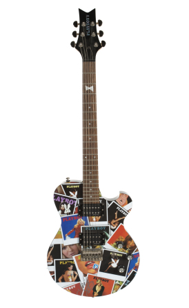 PLAYBOY "COLLAGE GRAPHIC" ELECTRIC GUITAR SIGNED BY POP SINGER TIFFANY