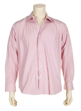 HUGH HEFNER PINK AND WHITE DRESS SHIRTS