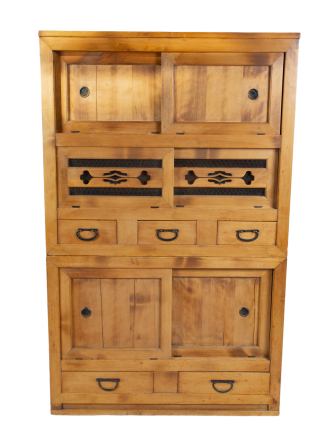 KOREAN TWO PIECE SOFTWOOD TANSU