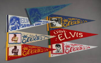 ELVIS PRESLEY SUMMER FESTIVAL PENNANTS AND MENU